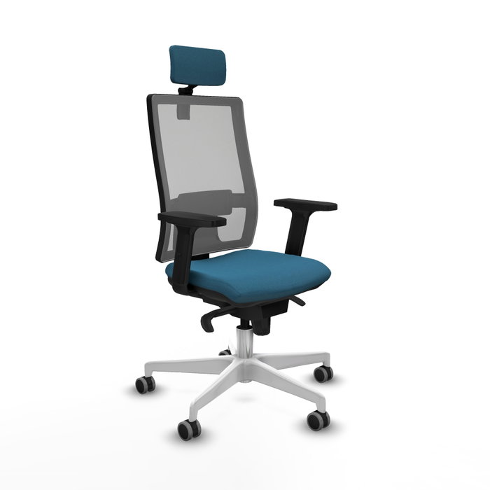 PIQUERAS Y CRESPO Silla de oficina Horna con mecanismo Sincro, Verde petróleo y Gris PIQUERAS Y CRESPO Silla de oficina Horna con mecanismo Sincro, Verde petróleo y Gris