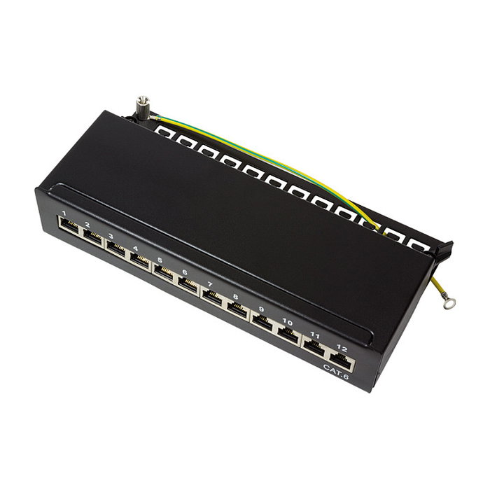 LogiLink Patchpanel Desktop 12 Port Cat6 STP negro