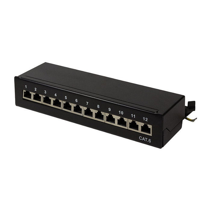 LogiLink NP0017 Patchpanel Desktop 12 Port Cat6 STP Negro LogiLink NP0017 Patchpanel Desktop 12 Port Cat6 STP Negro