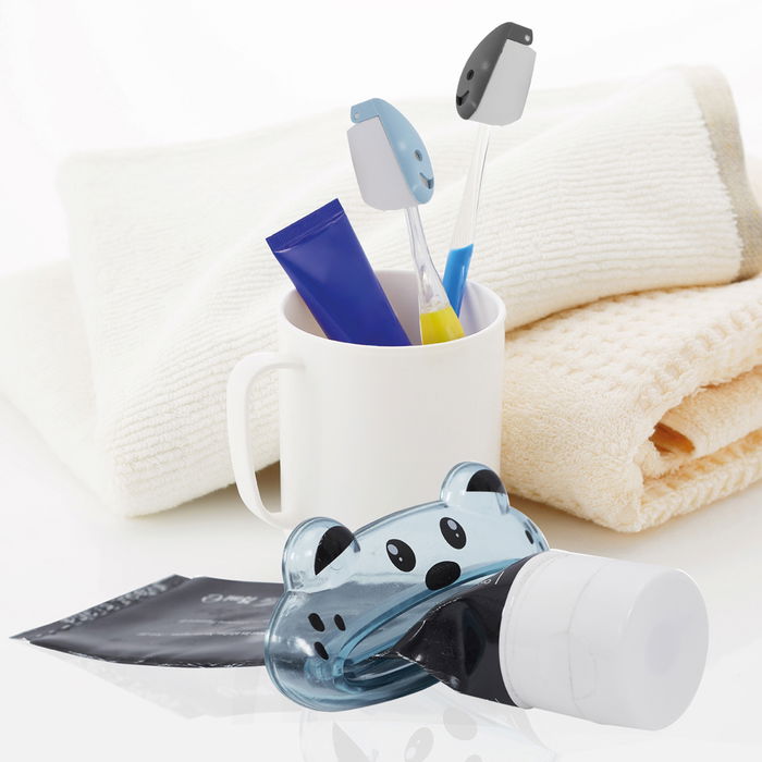 Tom et Zoe Juego De 3 Piezas Pasta Dientes Con Exprimidor Y Capuchones Protectores