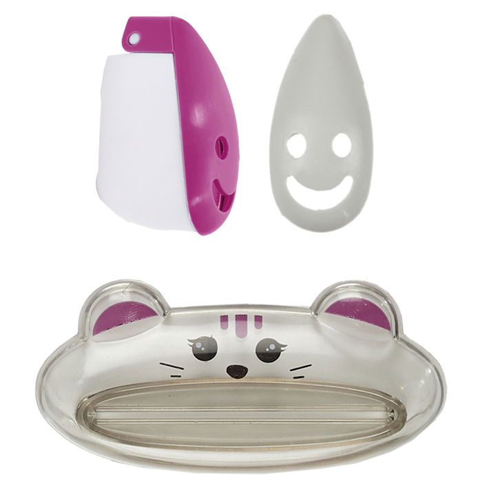 Tom et Zoe Juego De 3 Piezas Pasta Dientes Con Exprimidor Y Capuchones Protectores