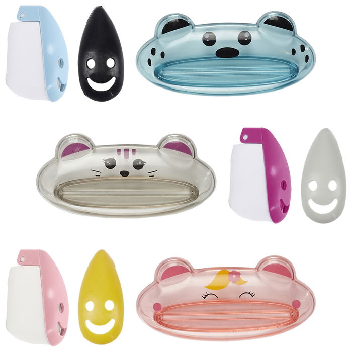 Tom et Zoe Juego De 3 Piezas Pasta Dientes Con Exprimidor Y Capuchones Protectores