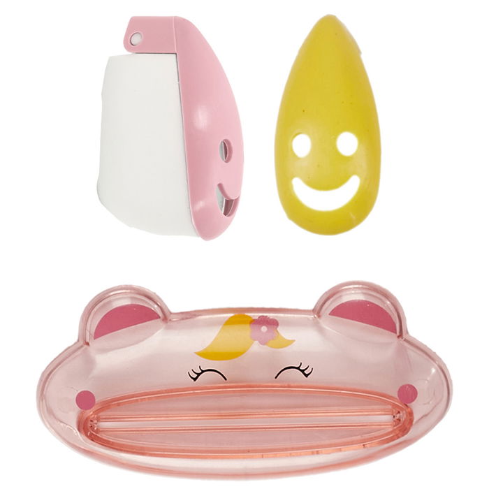 Tom et Zoe Juego De 3 Piezas Pasta Dientes Con Exprimidor Y Capuchones Protectores