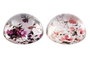 DKD Home Decor Pisapapeles Flores Cristal Rosa Lila 8 x 4 x 8 cm (2 Unidades)