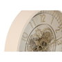 Reloj de Pared Home ESPRIT Beige Dorado Cristal Hierro 46 x 8,5 x 46 cm