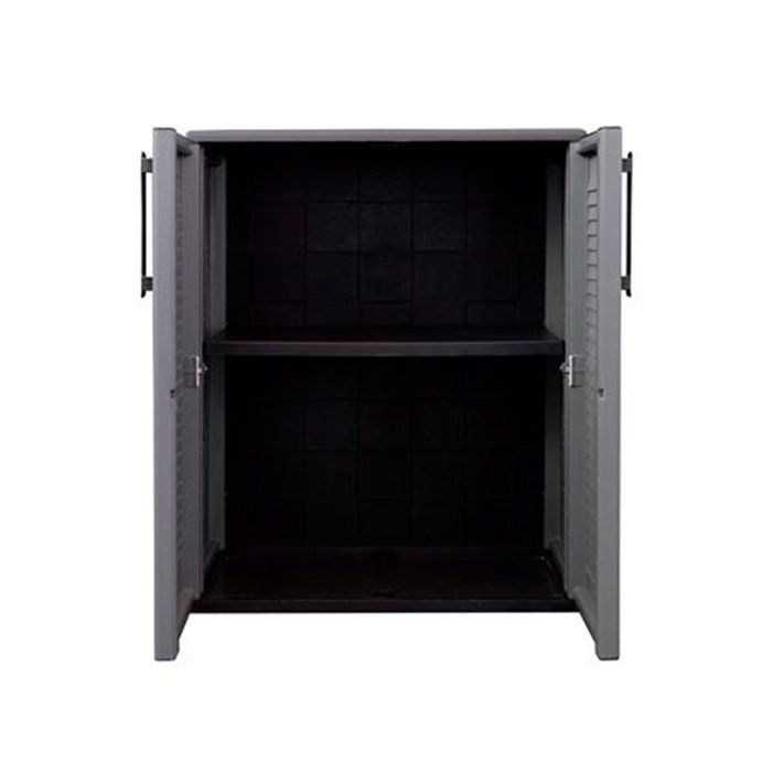 Art Plast Armario Bajo de Polipropileno Reciclable, Resistente a la Intemperie, Color Gris Oscuro, con Estante Ajustable (68 x 37 x 84 cm) Art Plast Armario Bajo de Polipropileno Reciclable, Resistente a la Intemperie, Color Gris Oscuro, con Estante Ajustable (68 x 37 x 84 cm)