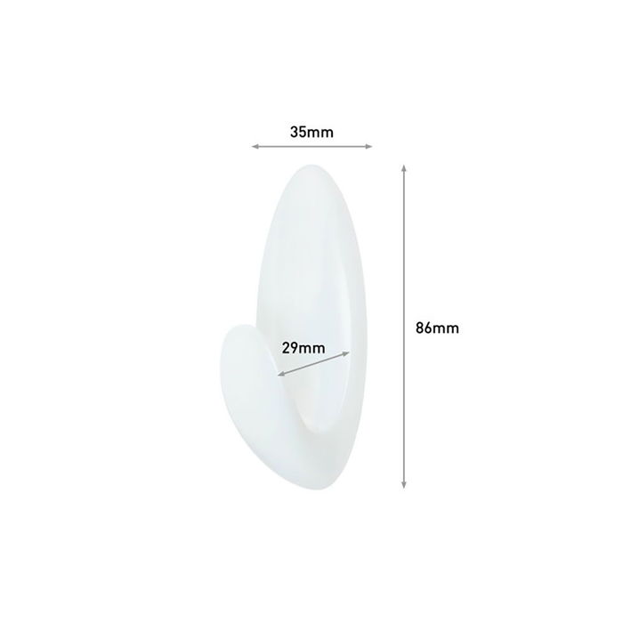 3M Ganchos Command para Baño, Mediano, Blanco, 35 x 86 x 29 mm, Máx. 1.3 kg, Ref. bath18, Pack 2 Unidades + 3 Tiras Adhesivas 3M Ganchos Command para Baño, Mediano, Blanco, 35 x 86 x 29 mm, Máx. 1.3 kg, Ref. bath18, Pack 2 Unidades + 3 Tiras Adhesivas