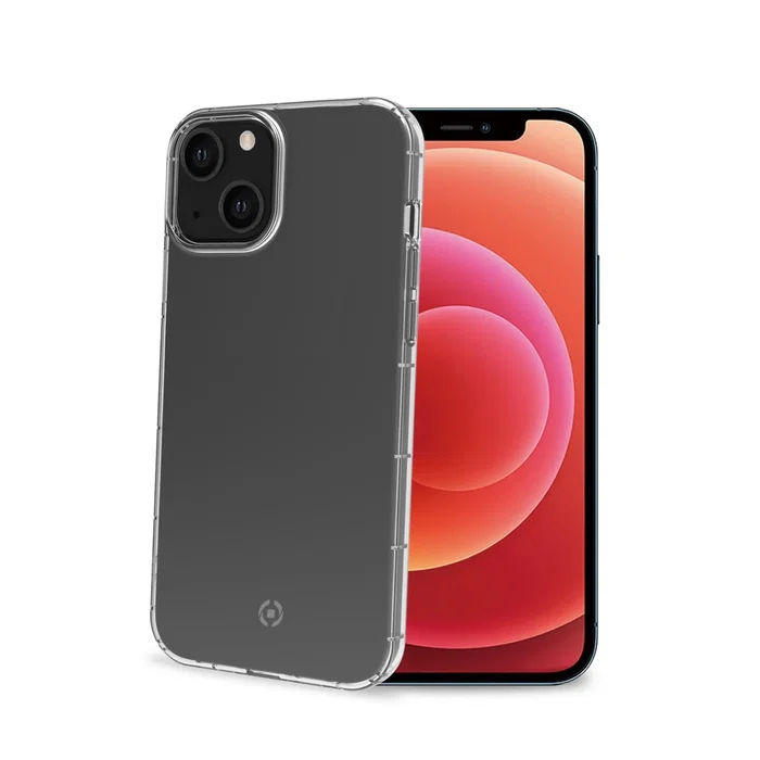 Celly HEXAGEL1026 Funda para iPhone 14 Plus, 17 cm (6.7"), Transparente, Policarbonato y TPU, Resistente a Golpes y Caídas