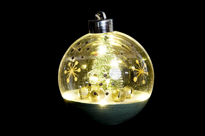 DKD Home Decor Decoración Colgante Cristal LED 8x8x8 Surtido de 3
