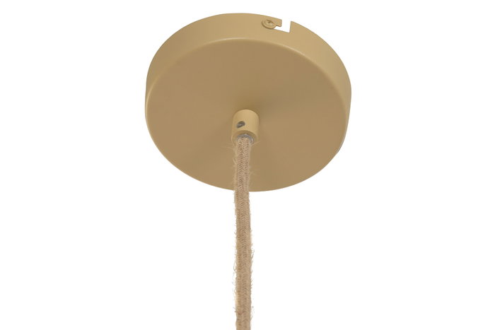 DKD Home Decor Lámpara de Techo de Fibra con Flecos Natural Marrón