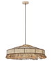 DKD Home Decor Lámpara de Techo de Fibra con Flecos Natural Marrón