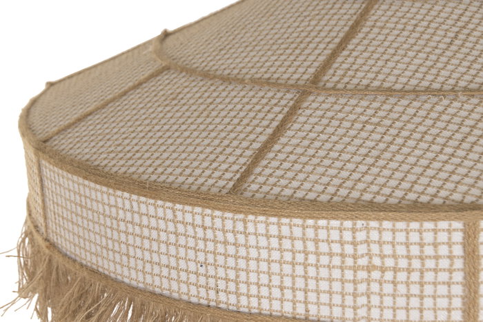 DKD Home Decor Lámpara de Techo de Fibra con Flecos Natural Marrón