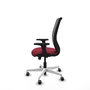PIQUERAS Y CRESPO Silla de oficina Zulema con mecanismo Sincro, Tela Granate y Malla Gris