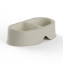Plastiken Comedero doble de 0,5 l + 0,5 l color beige