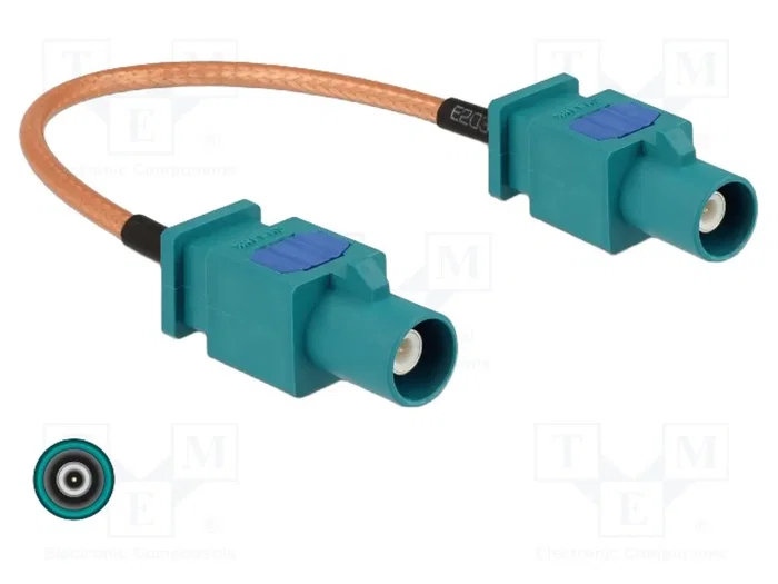 DeLOCK Cable de antena coaxial FAKRA Z a FAKRA Z RG-316 15 cm