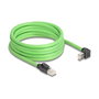 DeLOCK Cable de red Cat6a SF/UTP RJ45 de 5 m Verde con conector angular