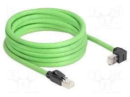 DeLOCK Cable de red Cat.6a SF/UTP de 5 m verde con conector angular