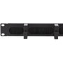 LogiLink Panel de gestión de cables 19 pulgadas 1HE con 4 abrazaderas de acero Black