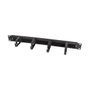 LogiLink Panel de gestión de cables 19 pulg. 1HE con 4 abrazaderas de acero Negro