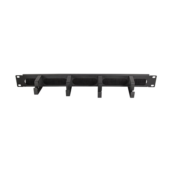LogiLink Panel de gestión de cables 19 pulg. 1HE con 4 abrazaderas de acero Negro
