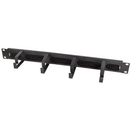 LogiLink Panel de gestión de cables 19 pulgadas 1HE con 4 abrazaderas de acero Black