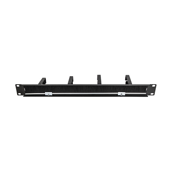 LogiLink Panel de gestión de cables 19 pulg. 1HE con 4 abrazaderas de acero Negro