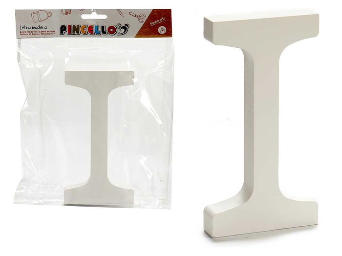 Pincello Letra I Madera Blanca 1.8 x 15 cm (Set de 12) Pincello Letra I Madera Blanca 1.8 x 15 cm (Set de 12)