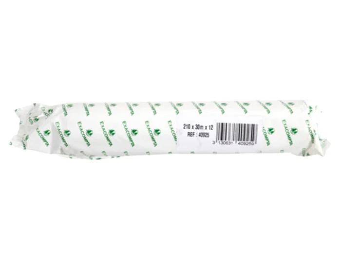 Exacompta Rollo de Papel de Fax Térmico, 210 mm x 30 m, 55 g
