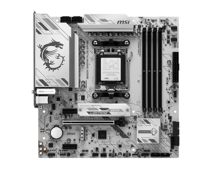 MSI B850M GAMING PLUS WIFI6E Placa Base AMD B850 Zócalo AM5 micro ATX DDR5 Wi-Fi 7 5 Gigabit Ethernet