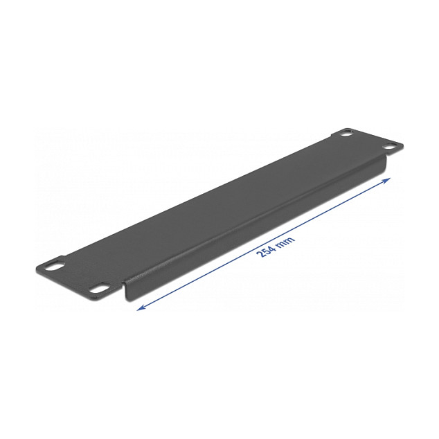 DeLOCK Tapa Ciega para Rack 1U, 10 pulgadas (25.4 cm), Metálica, Negro