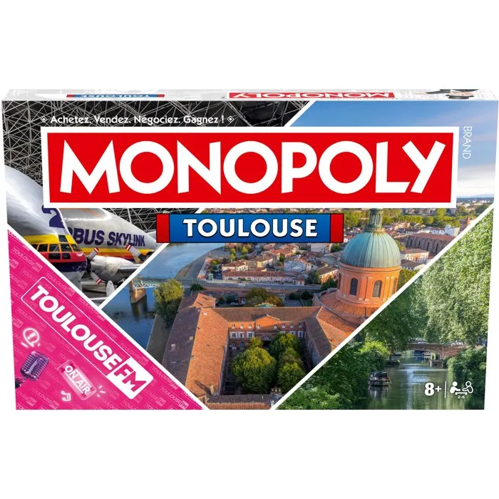 Winning Moves WIN5036905059800 MONOPOLY Toulouse - Juego de mesa - De 2 a 6 jugadores - A partir de 8 años