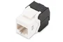 Digitus DN-93606 Conector Keystone Cat6A sin apantallar para 500MHz, compatible PoE/PoE+/4PPoE, montaje sin herramientas, 10GBase-T