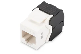 Digitus DN-93606 Conector Keystone Cat6A sin apantallar para 500MHz, compatible PoE/PoE+/4PPoE, montaje sin herramientas, 10GBase-T