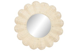 DKD Home Decor Espejo Boho Natural 91 x 91 cm