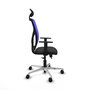PIQUERAS Y CRESPO Silla de oficina Motilla con mecanismo Sincro/Traslack, Azul y Negro