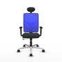 PIQUERAS Y CRESPO Silla de oficina Motilla con mecanismo Sincro/Traslack, Azul y Negro