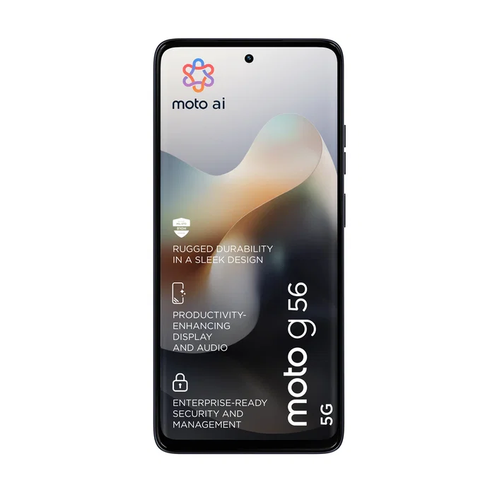 Motorola Moto G56 5G Business Edition Smartphone 17.1 cm (6.72") FHD+ 120 Hz, 8 GB RAM + 256 GB, Cámara 50 MP, IP68/MIL-STD-810H, 5200 mAh, Android 15, Negro