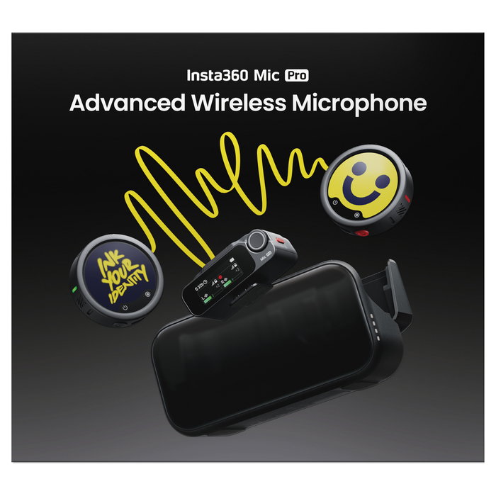 Insta360 Mic Pro (2 TX + 1 RX) con USB Tipo-C y 2 transmisores