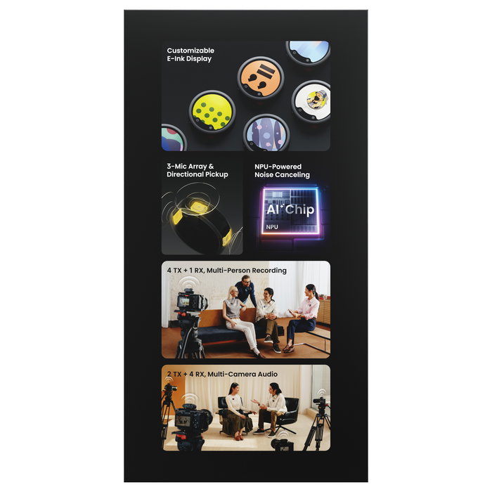 Insta360 Mic Pro (2 TX + 1 RX) con USB Tipo-C y 2 transmisores