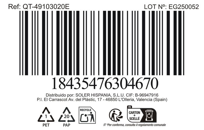 Inde Cacerola Acero Inoxidable 20 cm 3 L con Tapa Hermes (4 Unidades)