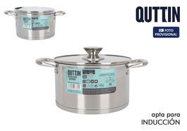 Inde Cacerola Acero Inoxidable 20 cm 3 L con Tapa Hermes (4 Unidades)