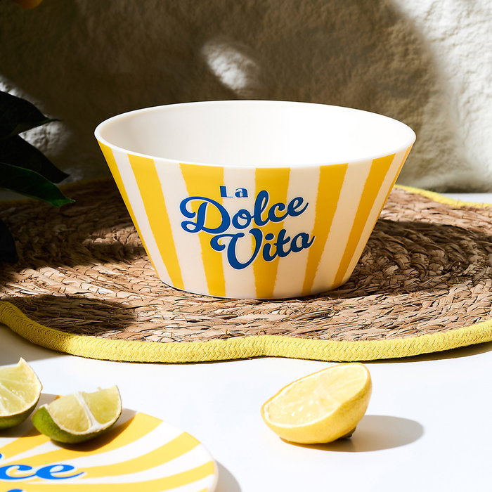 Home Deco Factory Bol 750 ml Polipropileno Colección Dolce Vita - Amarillo, Azul o Rosa