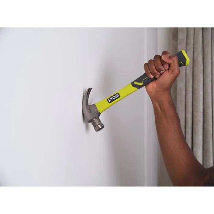 Ryobi RYO4892210222572 Martillo de Orejas Curva de Fibra de Vidrio 560g