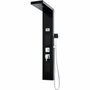 Edouard Rousseau Columna de ducha de hidromasaje Torquay negra con pantalla LED