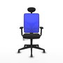 PIQUERAS Y CRESPO Silla de oficina Motilla con mecanismo Sincro/Traslack, Azul y Negro