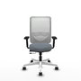PIQUERAS Y CRESPO Silla de oficina Zulema con mecanismo Sincro/Traslack, Gris y Blanco