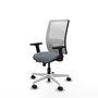PIQUERAS Y CRESPO Silla de oficina Zulema con mecanismo Sincro/Traslack, Gris y Blanco