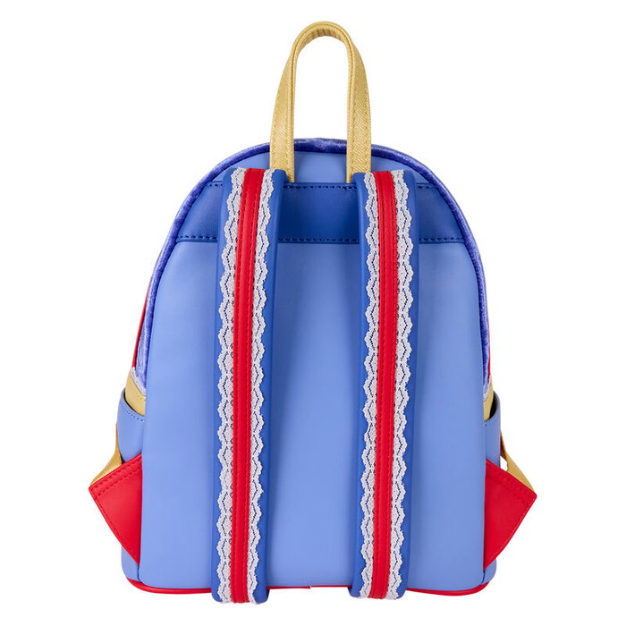 Loungefly Mochila Blancanieves Disney 26cm Mini Mochila de Terciopelo con Adornos de Piel Sintética
