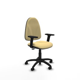 PIQUERAS Y CRESPO Silla de oficina Algarra Crema con brazos 2D