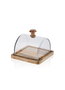 Hermia CAM0403 Plato para Servir Tartas de Cristal Transparente 15 x 19 x 19 cm